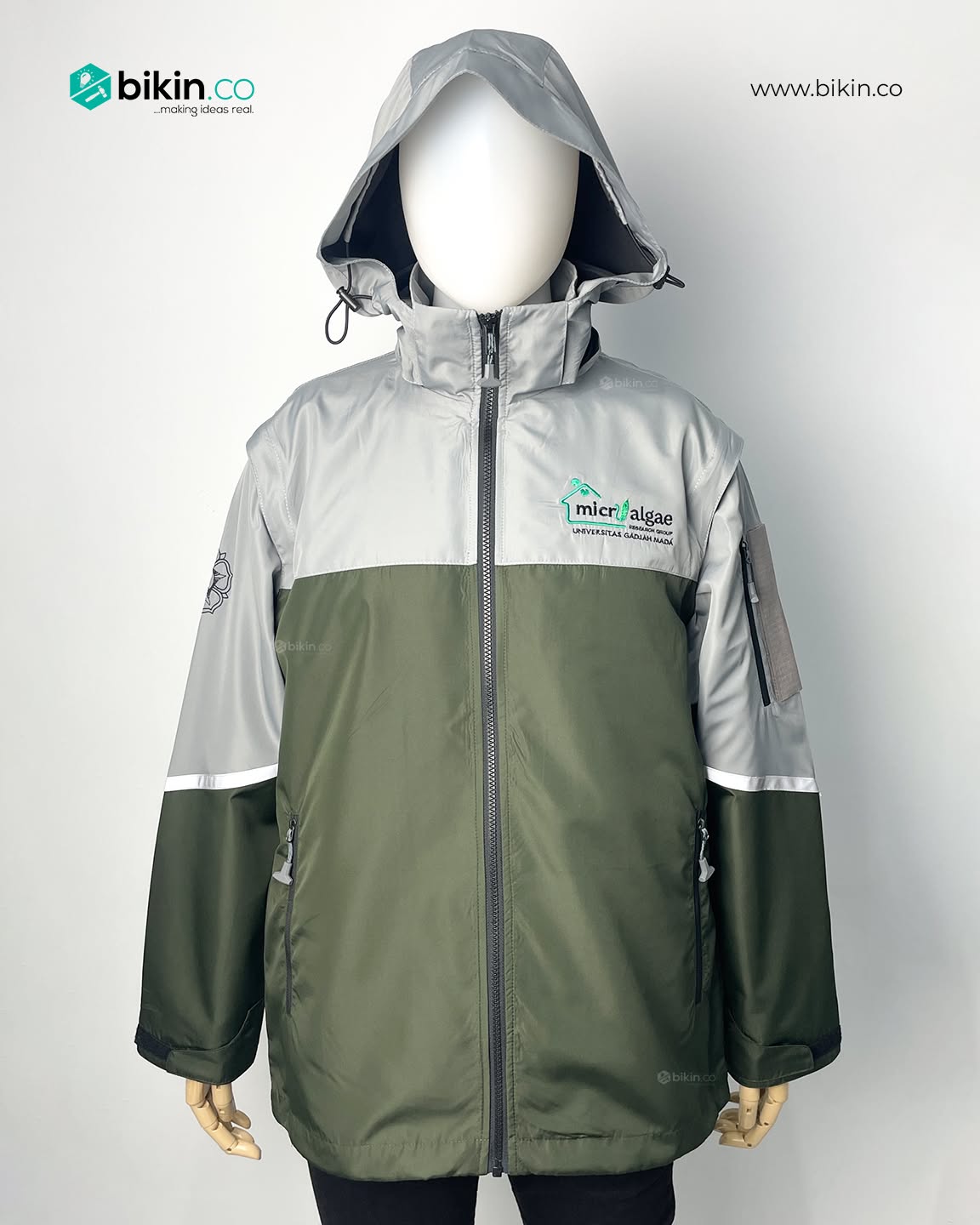 Jacket Outdoor - Micro Algae - Parasut Polywoven D…