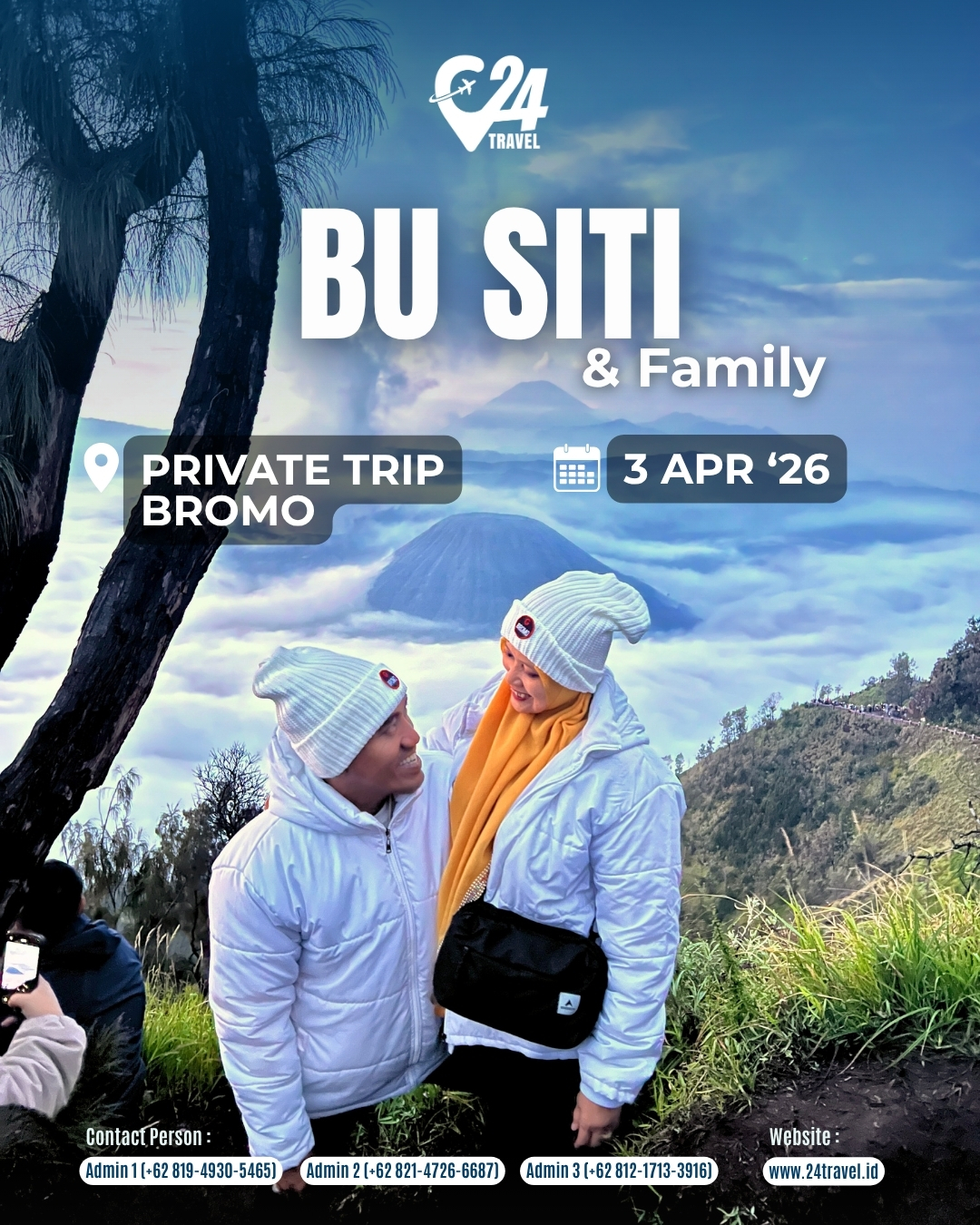 Setiap perjalanan keluarga adalah kumpulan momen kecil yang nantinya akan sangat dirindukan.
Bromo menjadi tempat yang sempurna untuk menikmati kebersamaan dalam suasana yang tenang dan nyaman.
Yuk, luangkan waktu untuk menciptakan cerita indah bersama keluarga tercinta.Info promo & konsultasi klik link bio 👉 @24travel.id#24travel #semuabisaliburan #paketwisatabromo #tripbromo