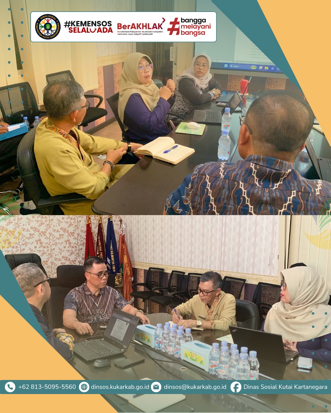 TENGGARONG, 26 Maret 2026 – BPJS Kesehatan bersama Dinas Sosial Kabupaten Kutai Kartanegara (Kukar) menggelar rapat pembahasan Perjanjian Kerja Sama (PKS) terkait pelaksanaan pemberian informasi status kepesertaan Jaminan Kesehatan Nasional (JKN).
.
.
.
.
.
Selengkapnya di : https://dinsos.kukarkab.go.id/index.php/2026/03/26/bpjs-kesehatan-dan-dinsos-kukar-bahas-pks-layanan-informasi-jkn/