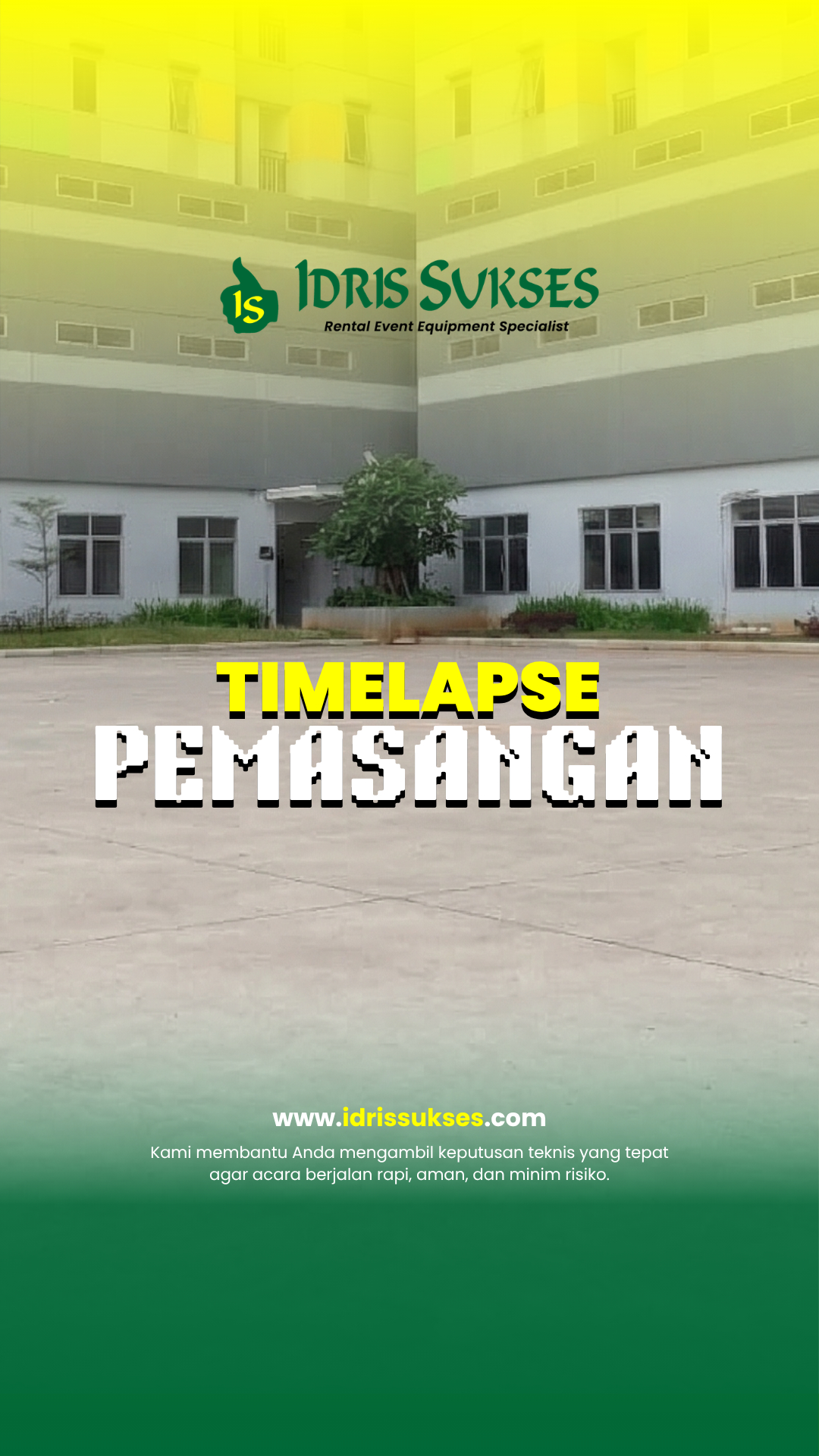 Kami bangun ruang, Anda bangun kenangan. 🏛️
Proses kilat, hasil akurat. Percayakan kebutuhan tenda dan dekorasimu pada ahlinya, Idris Sukses.
#IdrisSukses #EventBuilder #TendaMewah #EventSpecialist #TransformasiVenue #SewaTenda