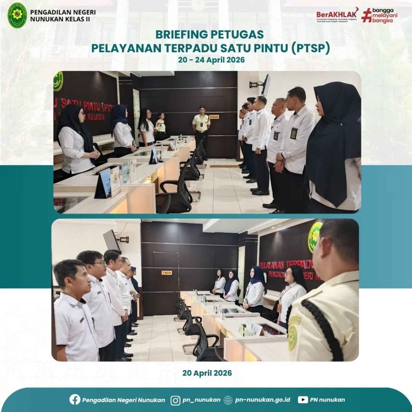 Nunukan - Briefing Petugas Pelayanan Terpadu Satu…