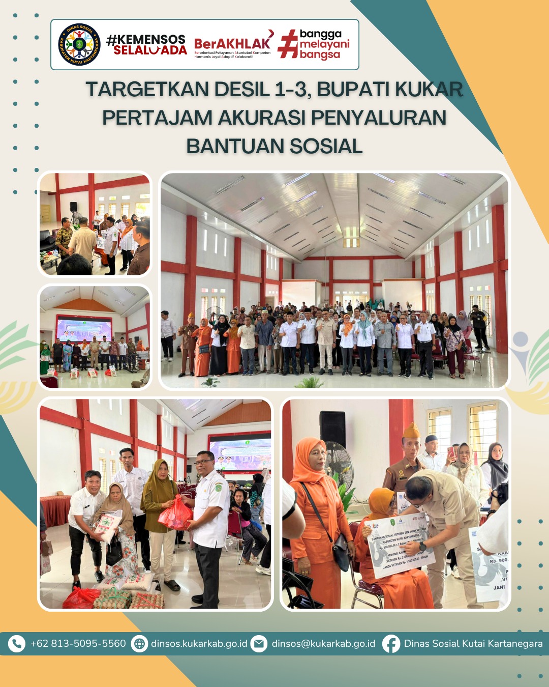 TENGGARONG, 13 Mei 2026 β Pemerintah Kabupaten Kutai Kartanegara (Kukar) terus mempertajam langkah dalam menekan angka kemiskinan ekstrem di wilayahnya. Melalui skema kombinasi antara bantuan sosial langsung (charity) dan pemberdayaan ekonomi (empowerment), Pemkab memastikan seluruh lapisan masyarakat, terutama kelompok rentan, mendapatkan perlindungan kesejahteraan yang layak.
.
.
.
.
.
Selengkapnya di : https://dinsos.kukarkab.go.id/index.php/2026/05/14/sasar-kelompok-rentan-pemkab-kukar-perkuat-strategi-ganda-pengentasan-kemiskinan/
