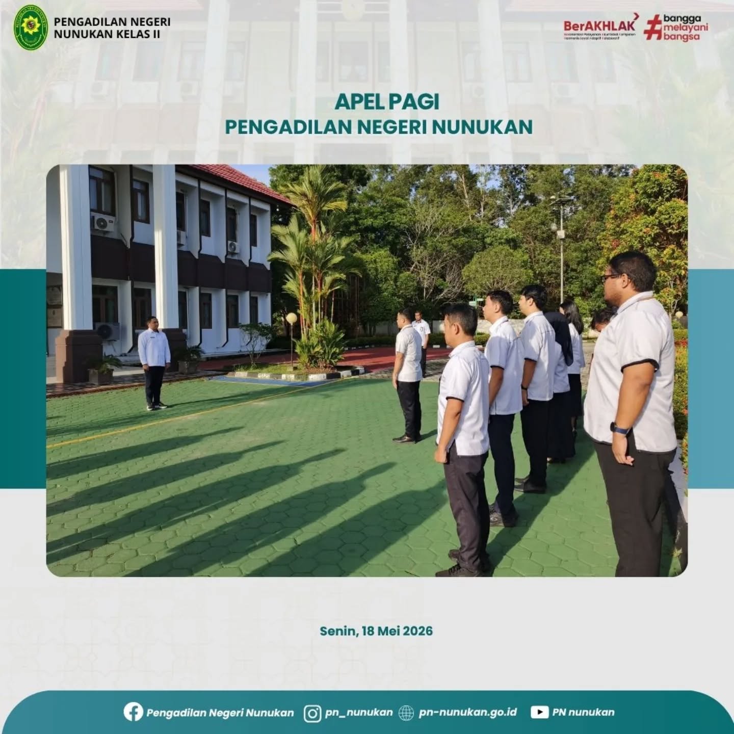 Senin, 18 Mei 2026 Bertempat di halaman kantor, se…