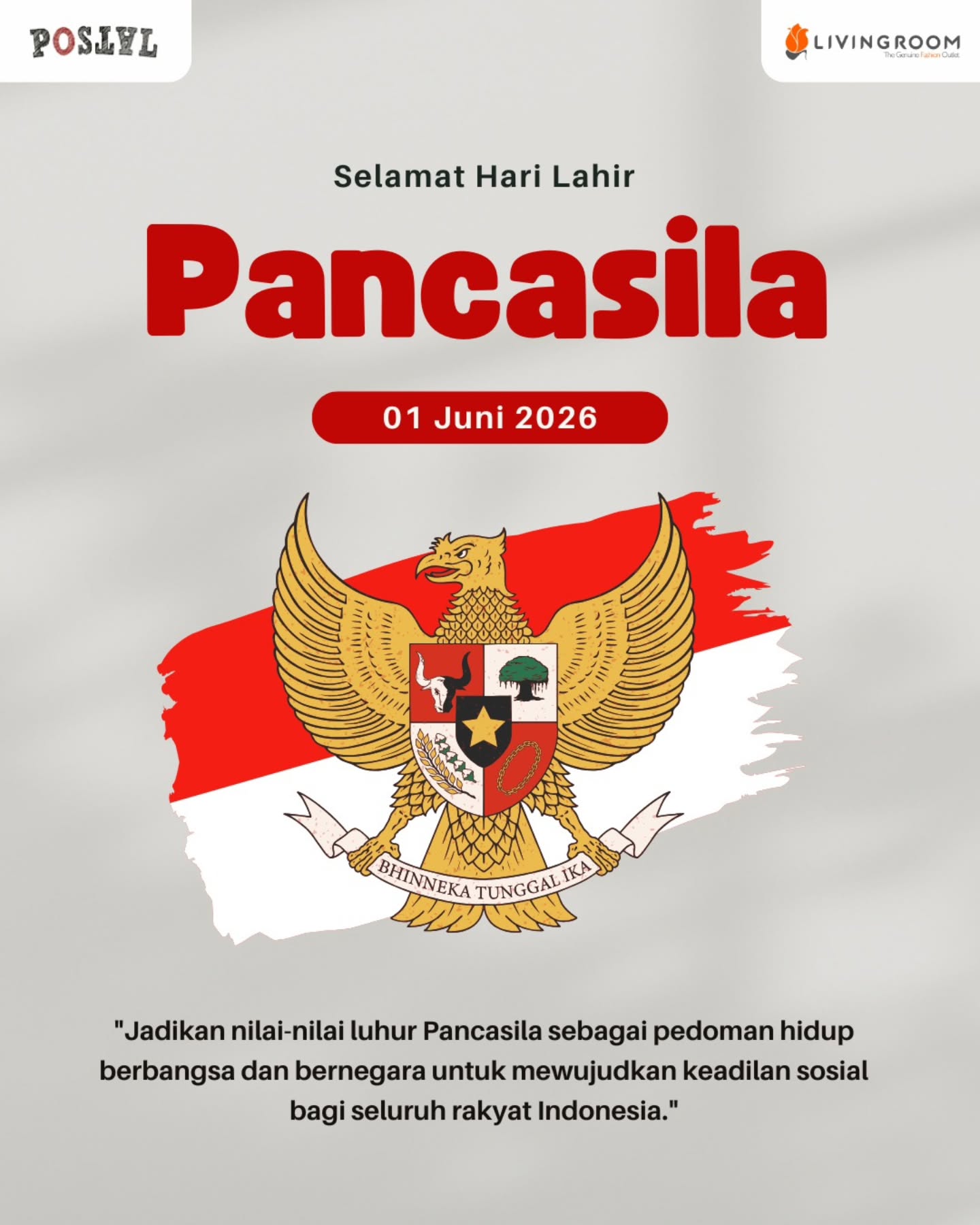 Selamat Hari Lahir Pancasila - 01 Juni 2026
#pancasila #harilahirpancasila2026 #bogor #outlet #factoryoutlet