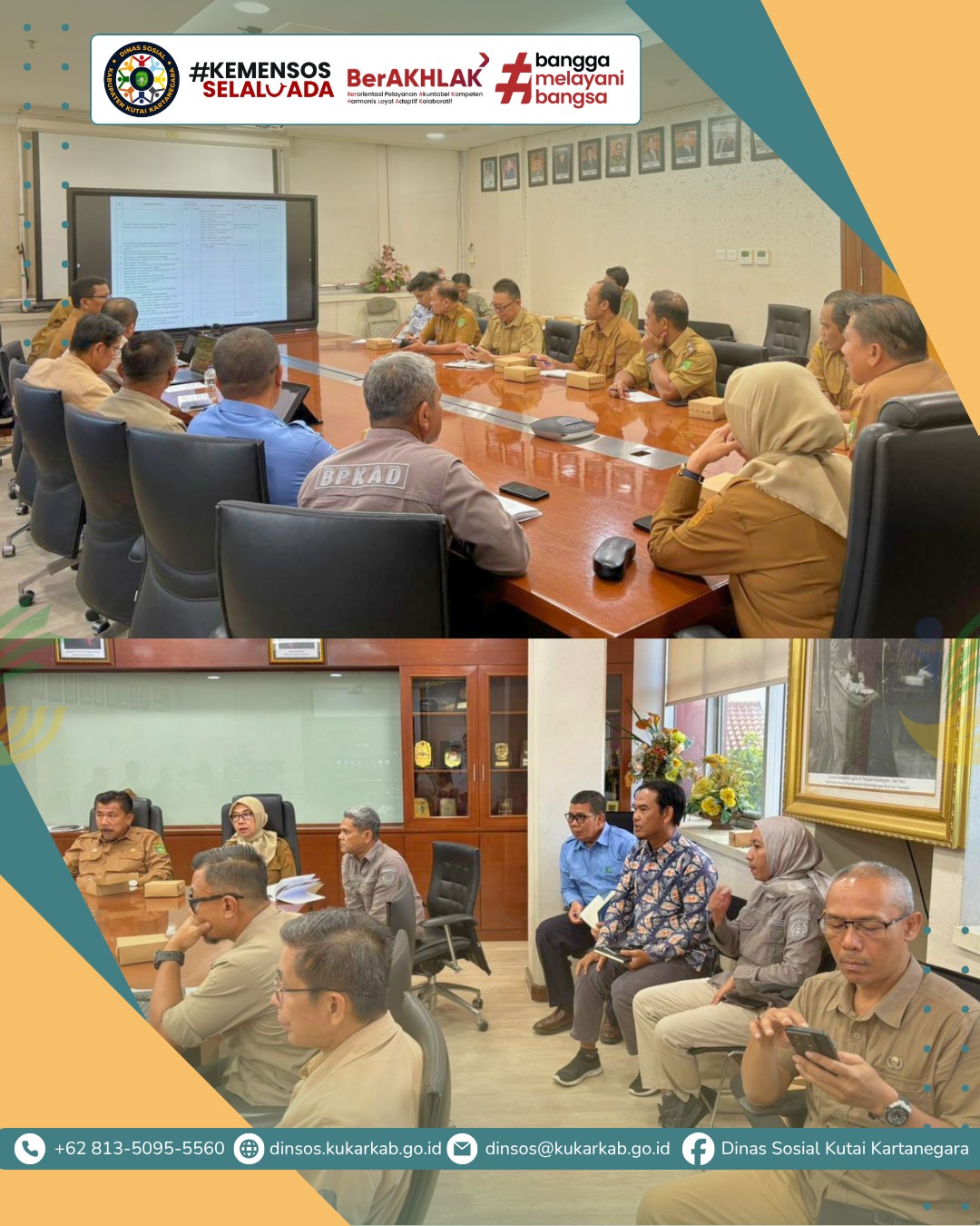 TENGGARONG β Pemerintah Kabupaten Kutai Kartanegara terus bergerak cepat dalam mengupayakan percepatan penyelenggaraan infrastruktur pendidikan di daerah. Bertempat di Ruang Rapat Sekretaris Daerah (Sekda), Pemkab Kutai Kartanegara menggelar rapat koordinasi penting terkait pembahasan penyediaan dokumen Readiness Criteria untuk Penyelenggaraan Sekolah Rakyat (SR) di Kabupaten Kutai Kartanegara, Selasa (02/06/2026).
.
.
.
.
.
Selengkapnya di : https://dinsos.kukarkab.go.id/index.php/2026/06/03/percepat-pembangunan-sekolah-rakyat-pemkab-kutai-kartanegara-gelar-rapat-koordinasi-pemenuhan-dokumen-readiness-criteria/