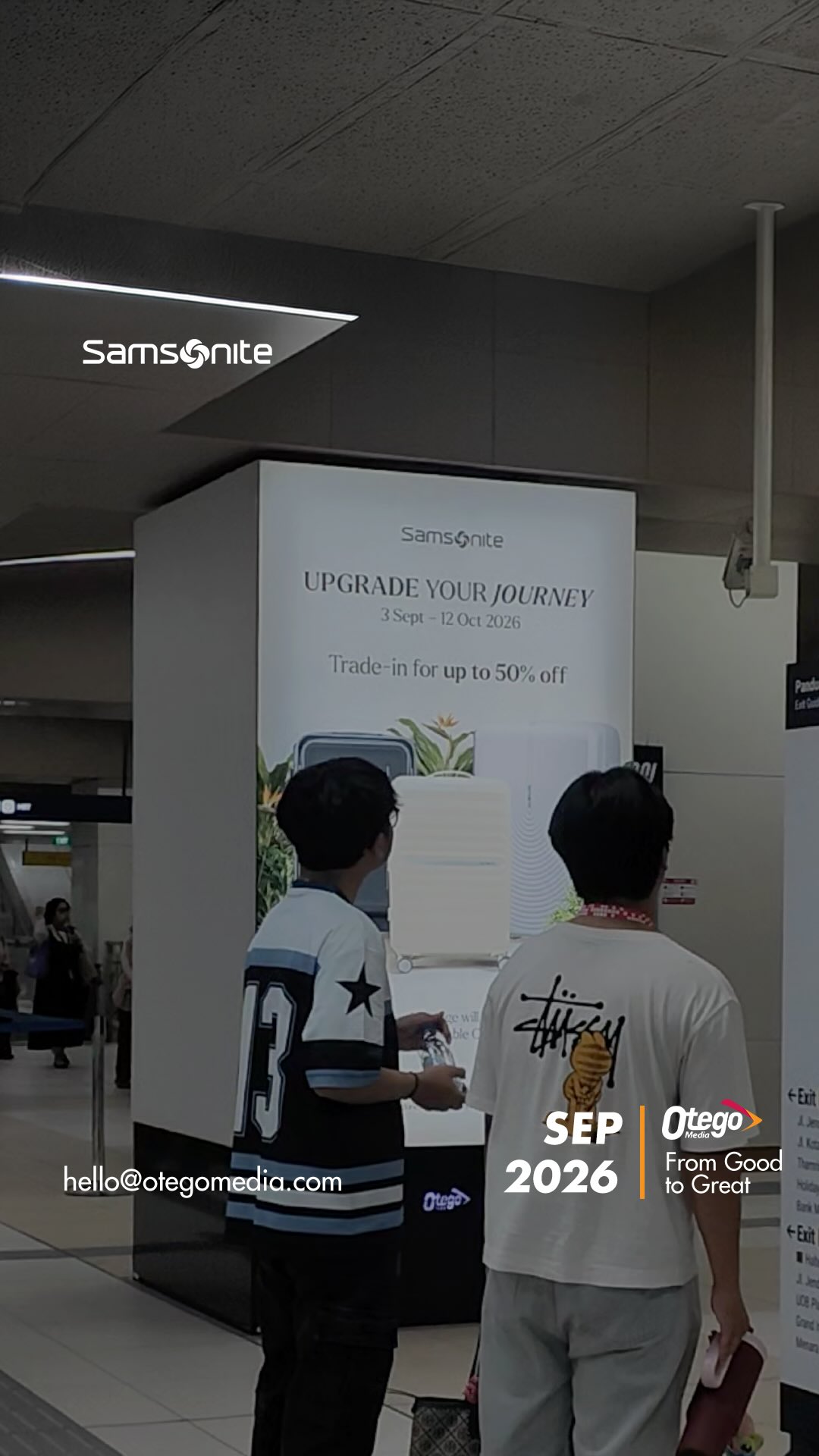 Trade in your preloved luggage at Samsonite and get up to 50% off your new travel companion.
Visit Samsonite stores and discover the Trade-In Program on 3 September – 11 October 2026!